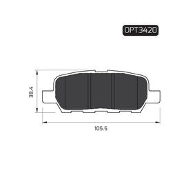 OPTIMA Rear Brake Pads for Infiniti Juke - SKU OPT3420 - SpareMe South Africa
