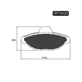 OPTIMA Front Brake Pads for Fiat Seicento - SKU OPT3423 - SpareMe South Africa
