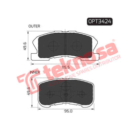 Brake Components Brake Pads OPT3424 for Sale South Africa Brake Pads SpareMe