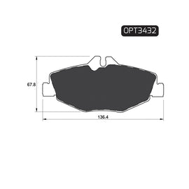 OPTIMA Front Brake Pads for Mercedes-Benz E-Series - SKU OPT3432 - SpareMe South Africa
