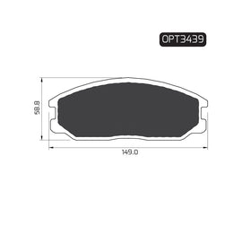 OPTIMA Front Brake Pads for Hyundai Actyon - SKU OPT3439 - SpareMe South Africa