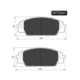 Honda Civic - Front Brake Pads | OPTIMA | OPT3441 - SKU OPT3441 - SpareMe South Africa
