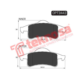 Brake Components Brake Pads OPT3443 for Sale South Africa Brake Pads SpareMe