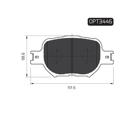 OPTIMA Front Brake Pads for Toyota RunX - SKU OPT3446 - SpareMe South Africa