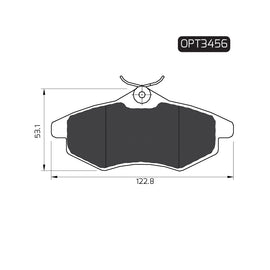 OPTIMA Front Brake Pads for Citroën C3 - SKU OPT3456 - SpareMe South Africa