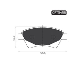 OPTIMA Front Brake Pads for Renault Grand Scenic - SKU OPT3458 - SpareMe South Africa