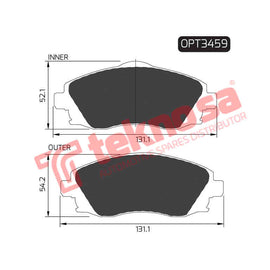 Brake Components Brake Pads OPT3459 for Sale South Africa Brake Pads SpareMe