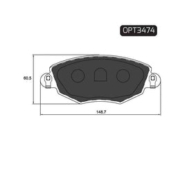 Ford Mondeo - Front Brake Pads | OPTIMA | OPT3474 - SKU OPT3474 - SpareMe South Africa