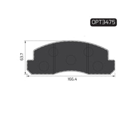 OPTIMA Front Brake Pads for Hino 300 Series - SKU OPT3475 - SpareMe South Africa
