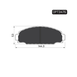 OPTIMA Front Brake Pads for Toyota Dyna - SKU OPT3476 - SpareMe South Africa