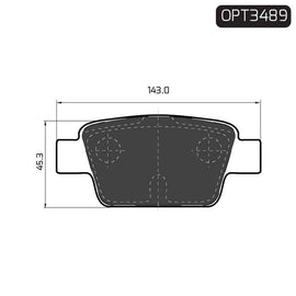 OPTIMA Brake Pads - Alfa Romeo 4C Rear Brake Pads | OPTIMA Quality Replacement | OPT3489 | SpareMe S