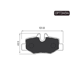OPTIMA Rear Brake Pads for Mercedes-Benz Viano - SKU OPT3494 - SpareMe South Africa
