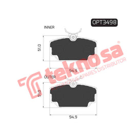 Brake Components Brake Pads OPT3498 for Sale South Africa Brake Pads SpareMe
