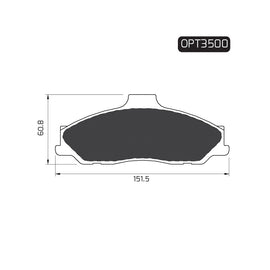 OPTIMA Front Brake Pads for Ford B-series - SKU OPT3500 - SpareMe South Africa