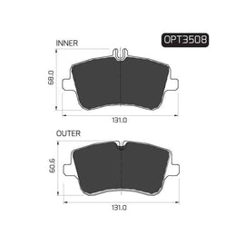 Mercedes-Benz C-Series - Front Brake Pads | OPTIMA | OPT3508 - SKU OPT3508 - SpareMe South Africa