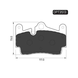 Audi Cayenne - Rear Brake Pads | OPTIMA | OPT3513 - SKU OPT3513 - SpareMe South Africa