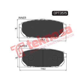 Brake Components Brake Pads OPT3515 for Sale South Africa Brake Pads SpareMe
