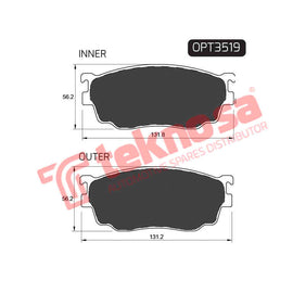 Brake Components Brake Pads OPT3519 for Sale South Africa Brake Pads SpareMe
