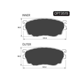 Mazda - Front Brake Pads | OPTIMA | OPT3519 - SKU OPT3519 - SpareMe South Africa