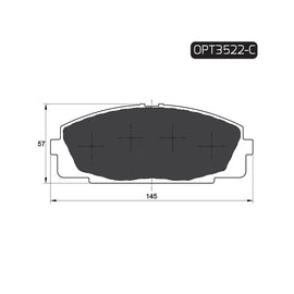 OPTIMA Front Brake Pads for Toyota Hiace - SKU OPT3522-C - SpareMe South Africa