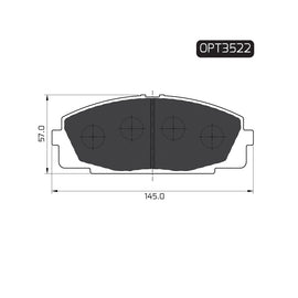OPTIMA Front Brake Pads for Toyota Hiace - SKU OPT3522 - SpareMe South Africa