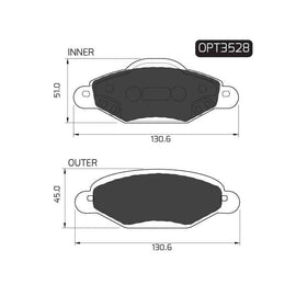 Toyota Yaris - Front Brake Pads | OPTIMA | OPT3528 - SKU OPT3528 - SpareMe South Africa