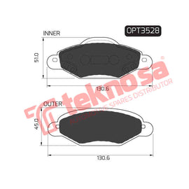 Brake Components Brake Pads OPT3528 for Sale South Africa Brake Pads SpareMe