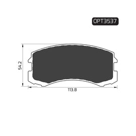 OPTIMA Front Brake Pads for Mitsubishi Lancer - SKU OPT3537 - SpareMe South Africa