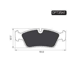 OPTIMA Front Brake Pads for BMW 1 Series - SKU OPT3541 - SpareMe South Africa