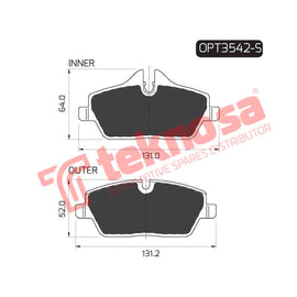 Brake Components Brake Pads OPT3542-S for Sale South Africa Brake Pads SpareMe