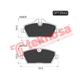 Brake Components Brake Pads OPT3542 for Sale South Africa Brake Pads SpareMe