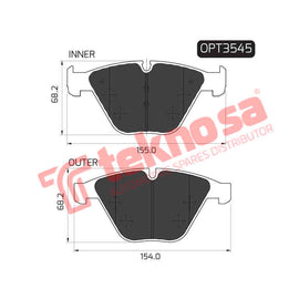 Brake Components Brake Pads OPT3545 for Sale South Africa Brake Pads SpareMe