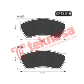 Brake Components Brake Pads OPT3549 for Sale South Africa Brake Pads SpareMe