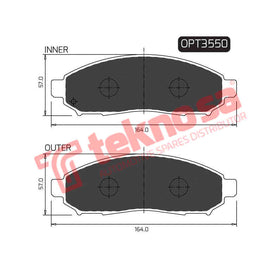 Brake Components Brake Pads OPT3550 for Sale South Africa Brake Pads SpareMe