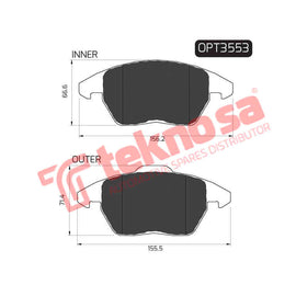 Brake Components Brake Pads OPT3553 for Sale South Africa Brake Pads SpareMe