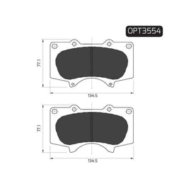 Mitsubishi FJ Cruiser - Front Brake Pads | OPTIMA | OPT3554 - SKU OPT3554 - SpareMe South Africa