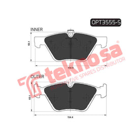 Brake Components Brake Pads OPT3555-S for Sale South Africa Brake Pads SpareMe
