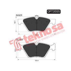 Brake Components Brake Pads OPT3555 for Sale South Africa Brake Pads SpareMe