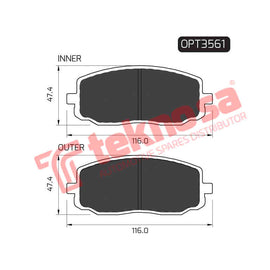 Brake Components Brake Pads OPT3561 for Sale South Africa Brake Pads SpareMe