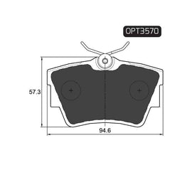 Nissan Primastar - Rear Brake Pads | OPTIMA | OPT3570 - SKU OPT3570 - SpareMe South Africa
