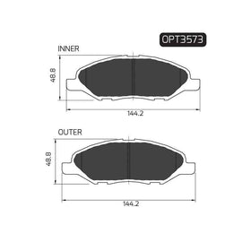 Nissan Livina - Front Brake Pads | OPTIMA | OPT3573 - SKU OPT3573 - SpareMe South Africa