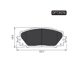 OPTIMA Front Brake Pads for Haval CT - SKU OPT3576 - SpareMe South Africa