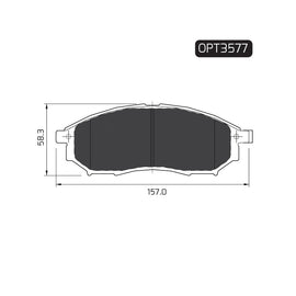 OPTIMA Front Brake Pads for Infiniti EX Series - SKU OPT3577 - SpareMe South Africa