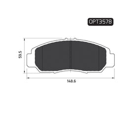 OPTIMA Front Brake Pads for Honda BR-V - SKU OPT3578 - SpareMe South Africa