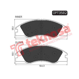 Brake Components Brake Pads OPT3582 for Sale South Africa Brake Pads SpareMe