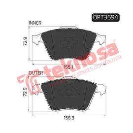 Brake Components Brake Pads OPT3594 for Sale South Africa Brake Pads SpareMe
