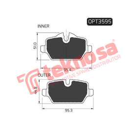 Brake Components Brake Pads OPT3595 for Sale South Africa Brake Pads SpareMe