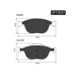 Ford Focus - Front Brake Pads | OPTIMA | OPT3597 - SKU OPT3597 - SpareMe South Africa