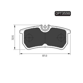 Ford Fiesta - Rear Brake Pads | OPTIMA | OPT3598 - SKU OPT3598 - SpareMe South Africa