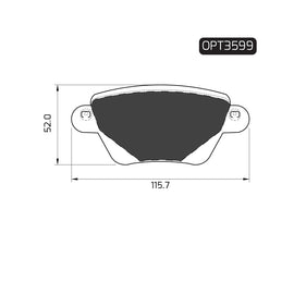 OPTIMA Rear Brake Pads for Ford Mondeo - SKU OPT3599 - SpareMe South Africa